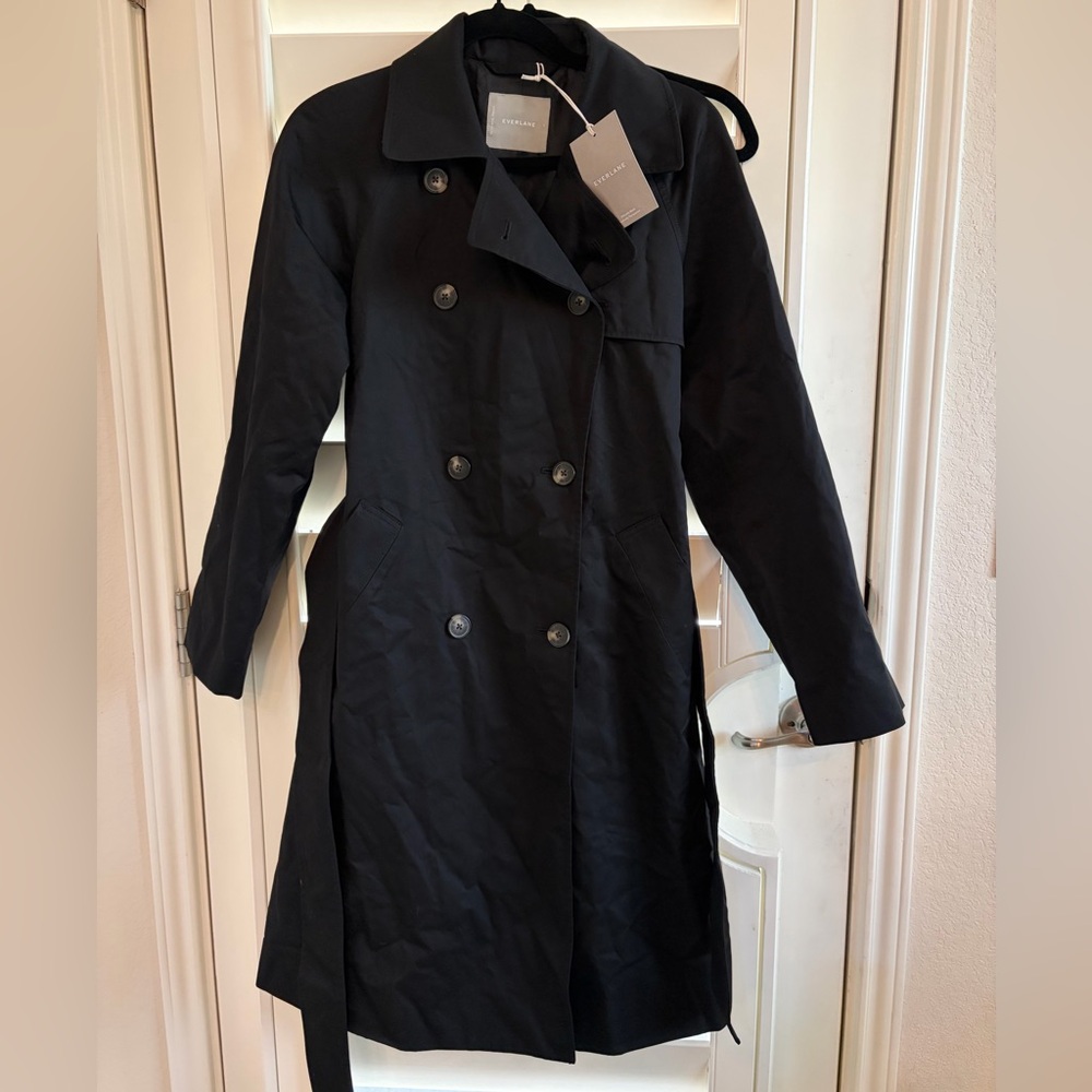 Everlane The Trench Coat - Black - Size Small - New with Tags